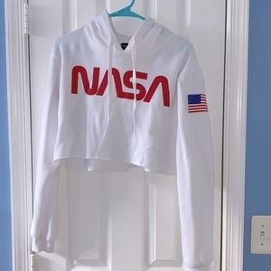 NASA cropped hoodie